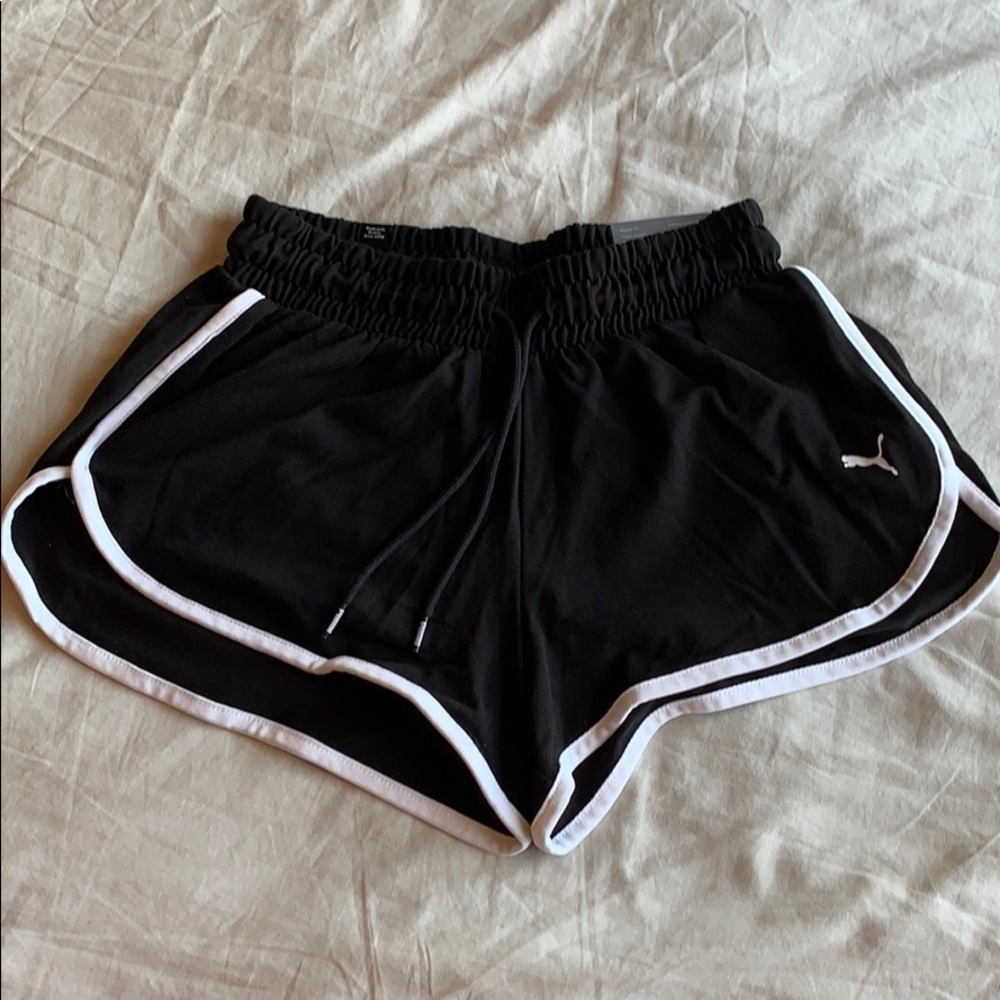 Black Puma running shorts